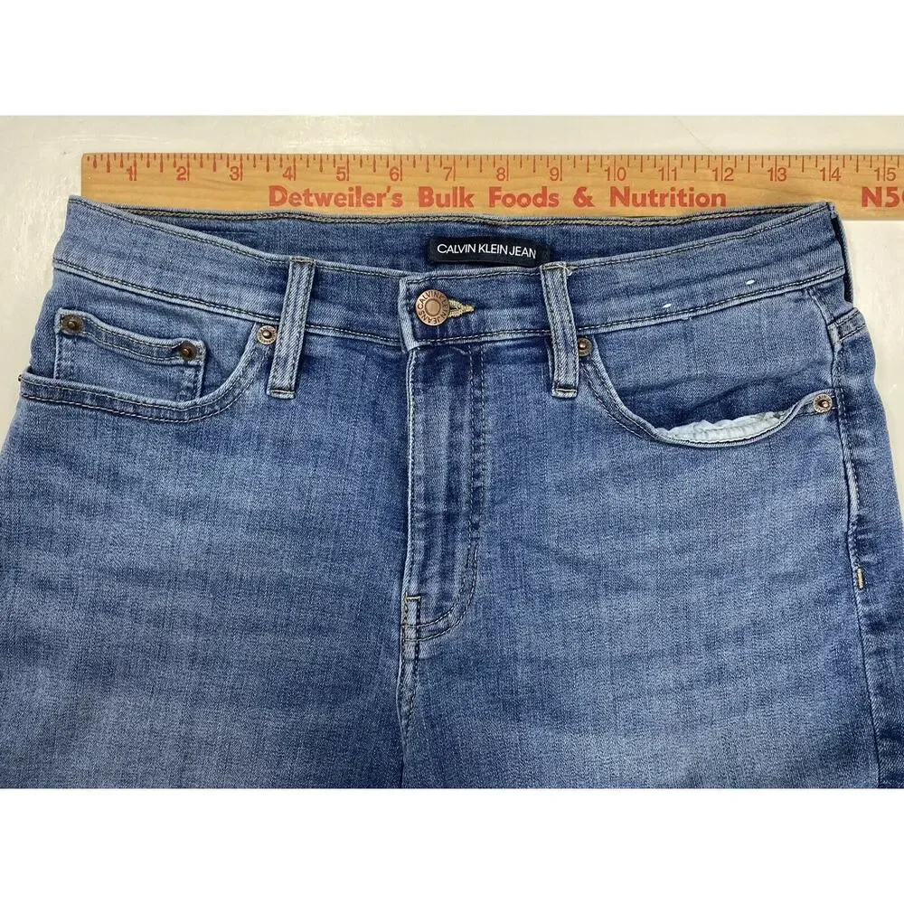 Calvin Klein Shorts Denim Sz 6 High Rise Blue Jean